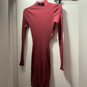 Free people turtleneck backless dress